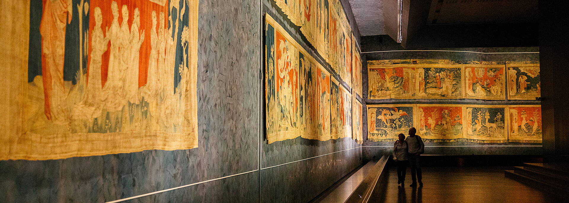 The Apocalypse Tapestry on view inside Angers’ Castle © les conteurs