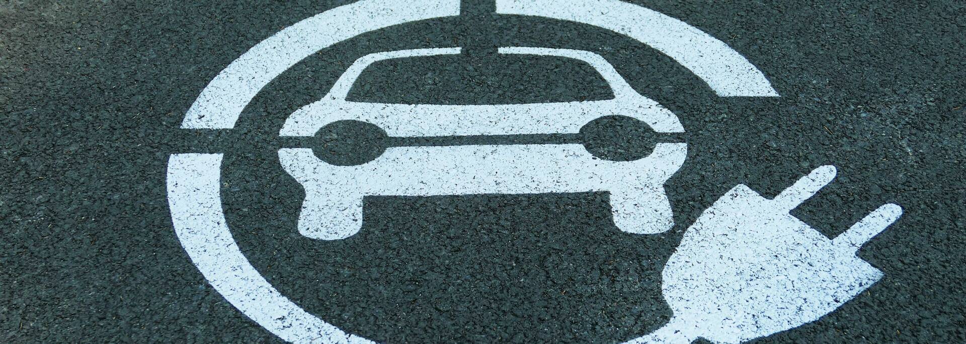 Visuel de recharge électrique pour véhicule sur le sol