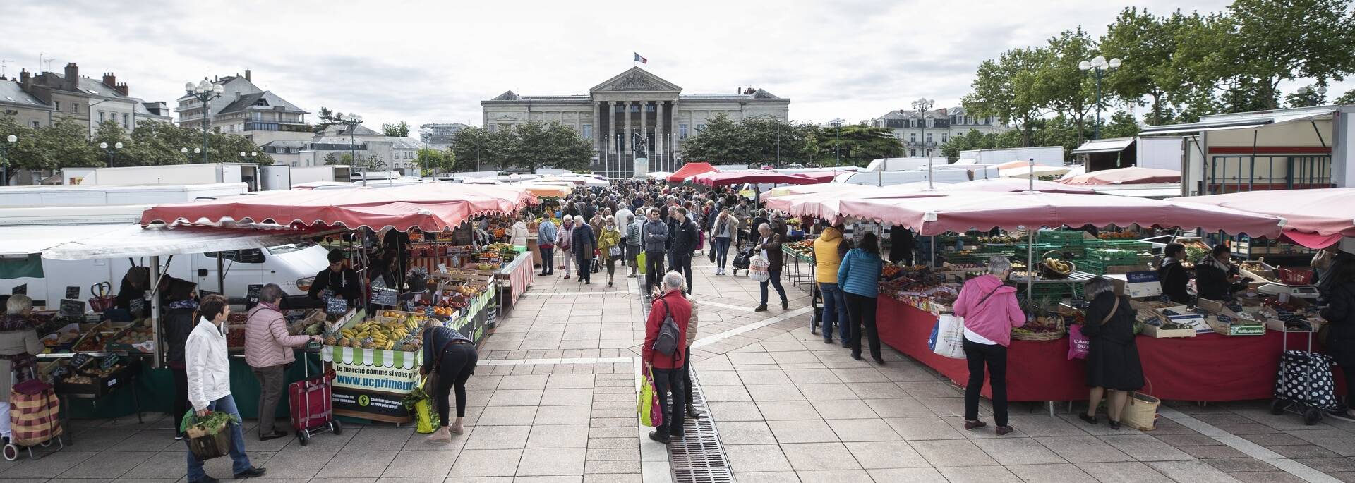 Place Leclerc market in Angers
