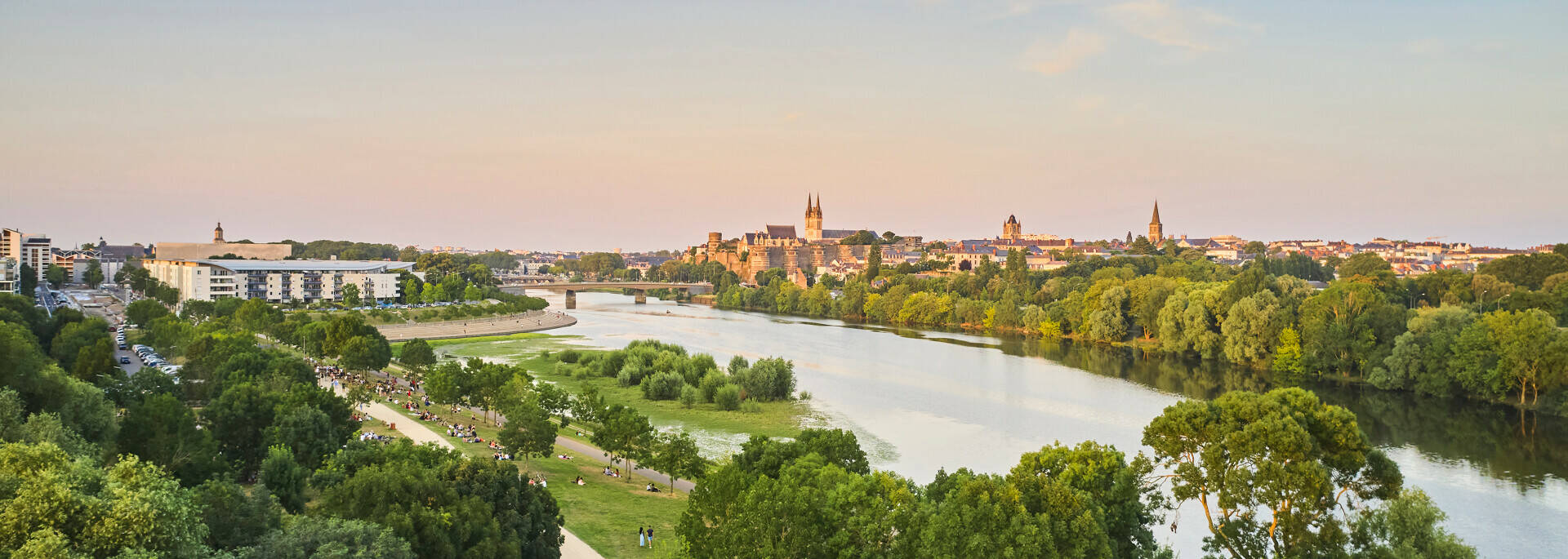 Vue aérienne sur Angers 