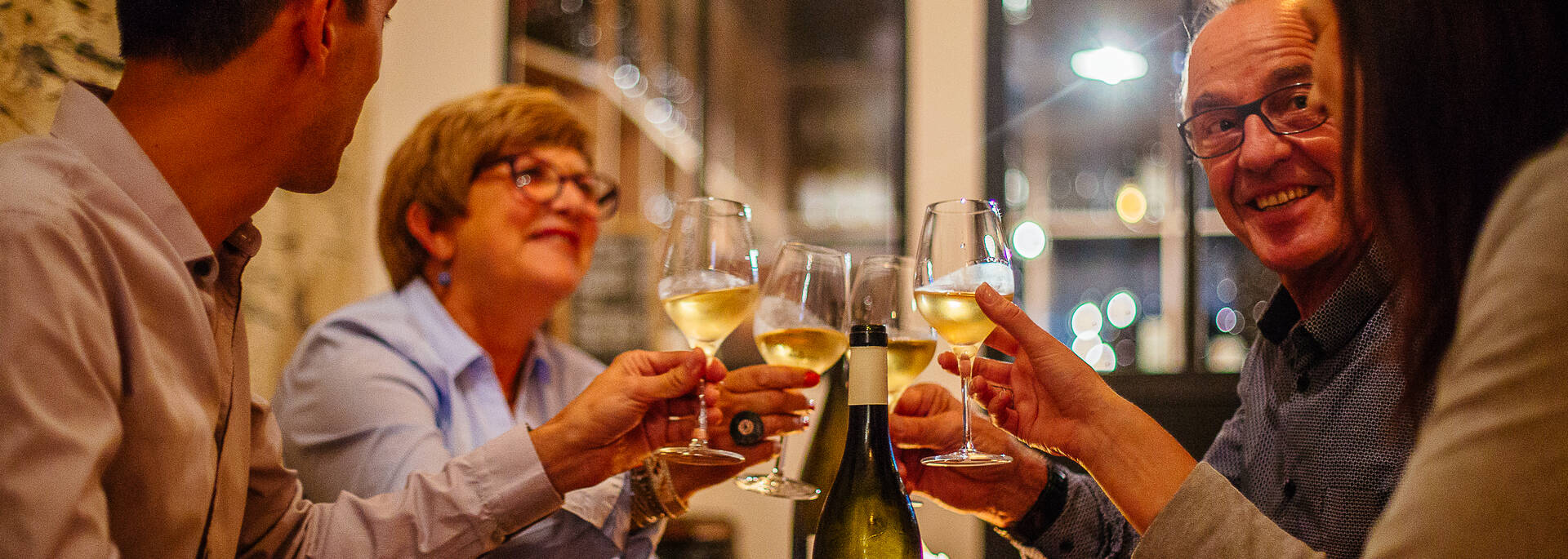 Friends in a wine bar