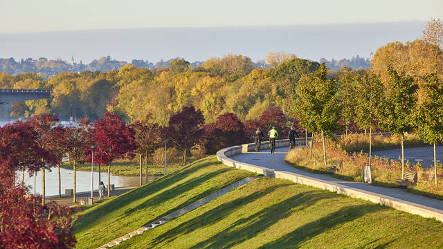L'automne à Angers, sur les bords de Maine à vélo