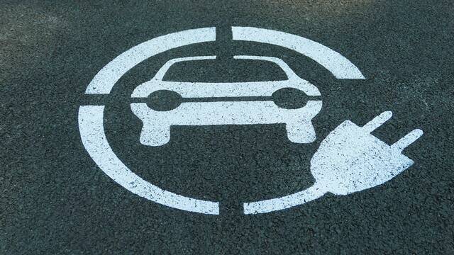 Visuel de recharge électrique pour véhicule sur le sol