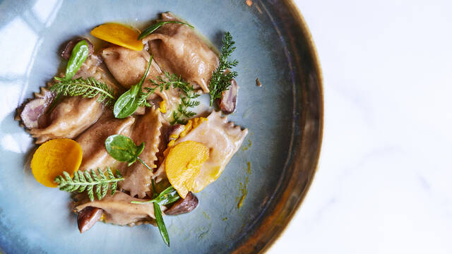 Close-up of a dish in a restaurant
