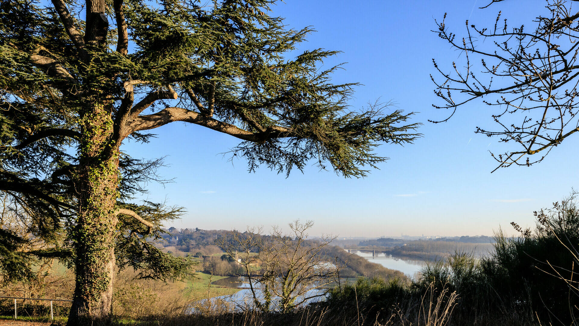 View of Angers and the Maine from lookout point of La Piverdière