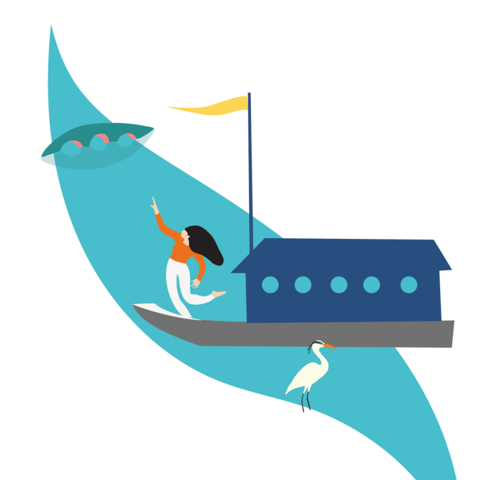 Illustration gabare sur la Loire