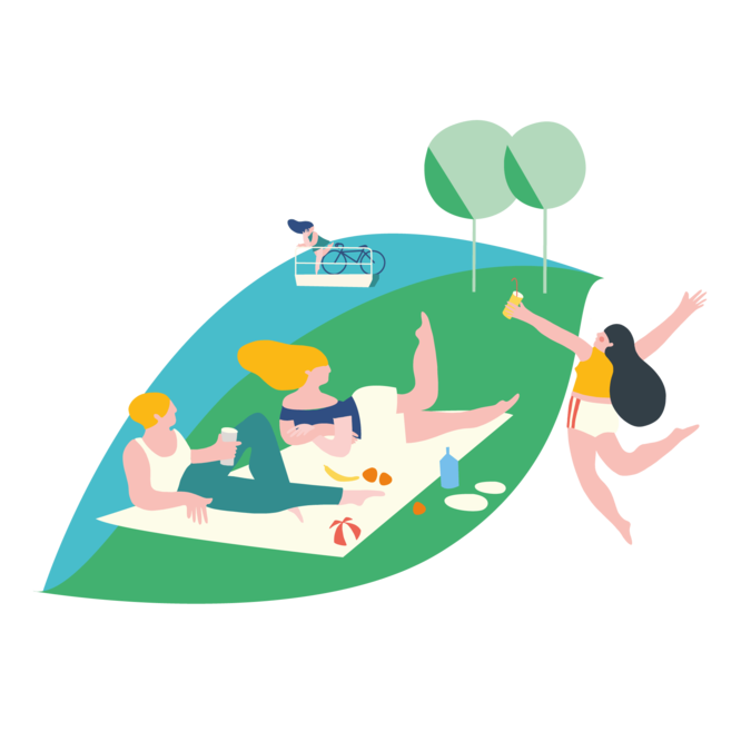  Ilustración de picnic de enfados © Sabrina Chess