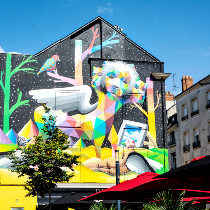 Street art, rue Saint-Aubin, Okuda, Apocalypsis 